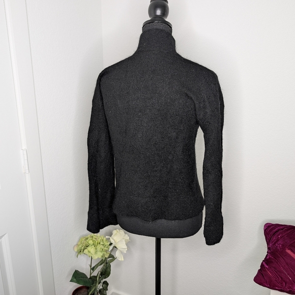 💘 & Other Stories Black Mohair Mock Neck Sweater - Picture 3 of 5